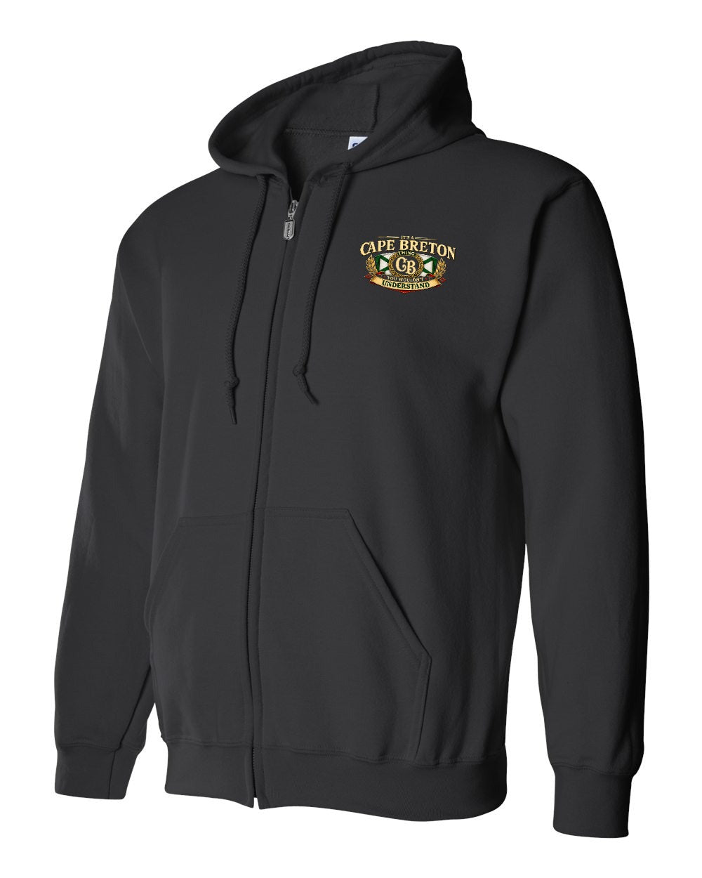 Cb Understand Flag Zip Hoodie in Black