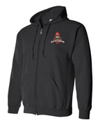 Dam Neighbours Left Chest Zip Hoodie in Black