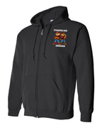 Standing Our Ground Left Chest Zip Hoodie in Black