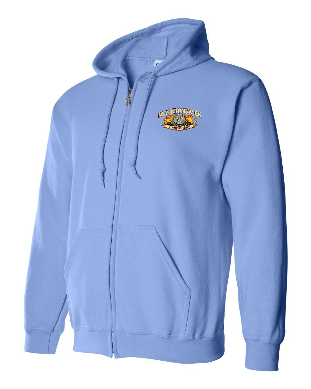 Nb Understand Left Chest Zip Hoodie in Carolina Blue
