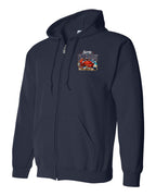 Sorry Im Crabby Zip Hoodie in Navy