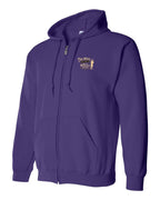 Muisic Will Continue Bagpipes Zip Hoodie in Purple
