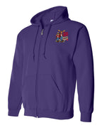 New Mean and Nasty Canadians Left Chest Zip Hoodie in Purple