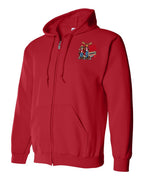 New Mean and Nasty Canadians Left Chest Zip Hoodie in Red