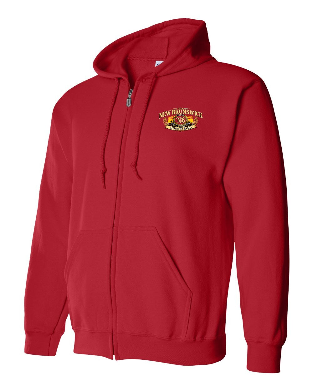 Nb Understand Left Chest Zip Hoodie in Red
