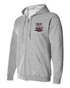 Trap Life Zip Hoodie in Sport Grey