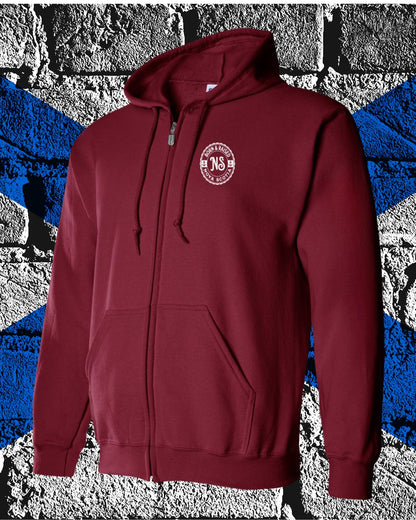 Born & Raised in Nova Scotia left chest ZIP Hoodie