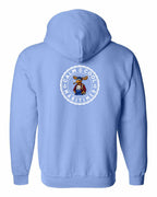 Calm Cool Maritimer Moose Left Chest & Back Zip Hoodie - Unisex