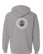 Calm Cool Maritimer Moose Left Chest & Back Zip Hoodie - Unisex