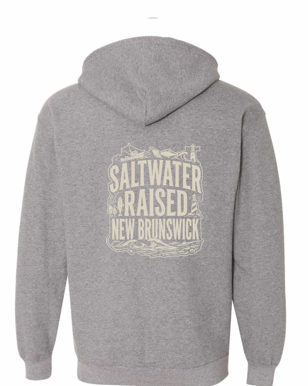 NB Saltwater Raised Folk Left Chest and Back Zip Hoodie - Unisex