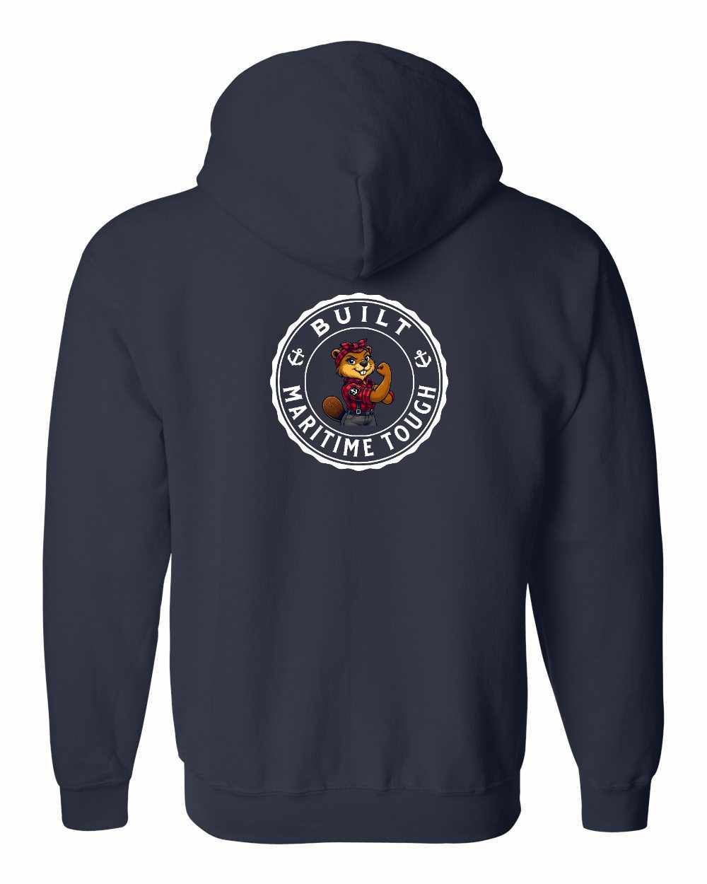 Built Maritime Tough Rosie Left Chest & Back Zip Hoodie - Unisex