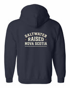 Saltwater Raised NS Sign Left Chest and Back Zip Hoodie - Unisex
