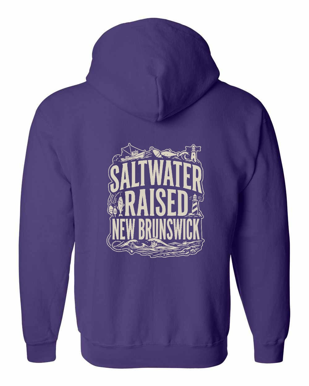 NB Saltwater Raised Folk Left Chest and Back Zip Hoodie - Unisex