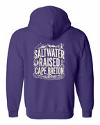 CB Saltwater Raised Folk Left Chest and Back Zip Hoodie - Unisex
