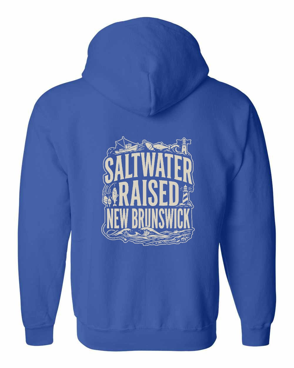 NB Saltwater Raised Folk Left Chest and Back Zip Hoodie - Unisex