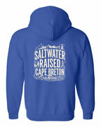 CB Saltwater Raised Folk Left Chest and Back Zip Hoodie - Unisex