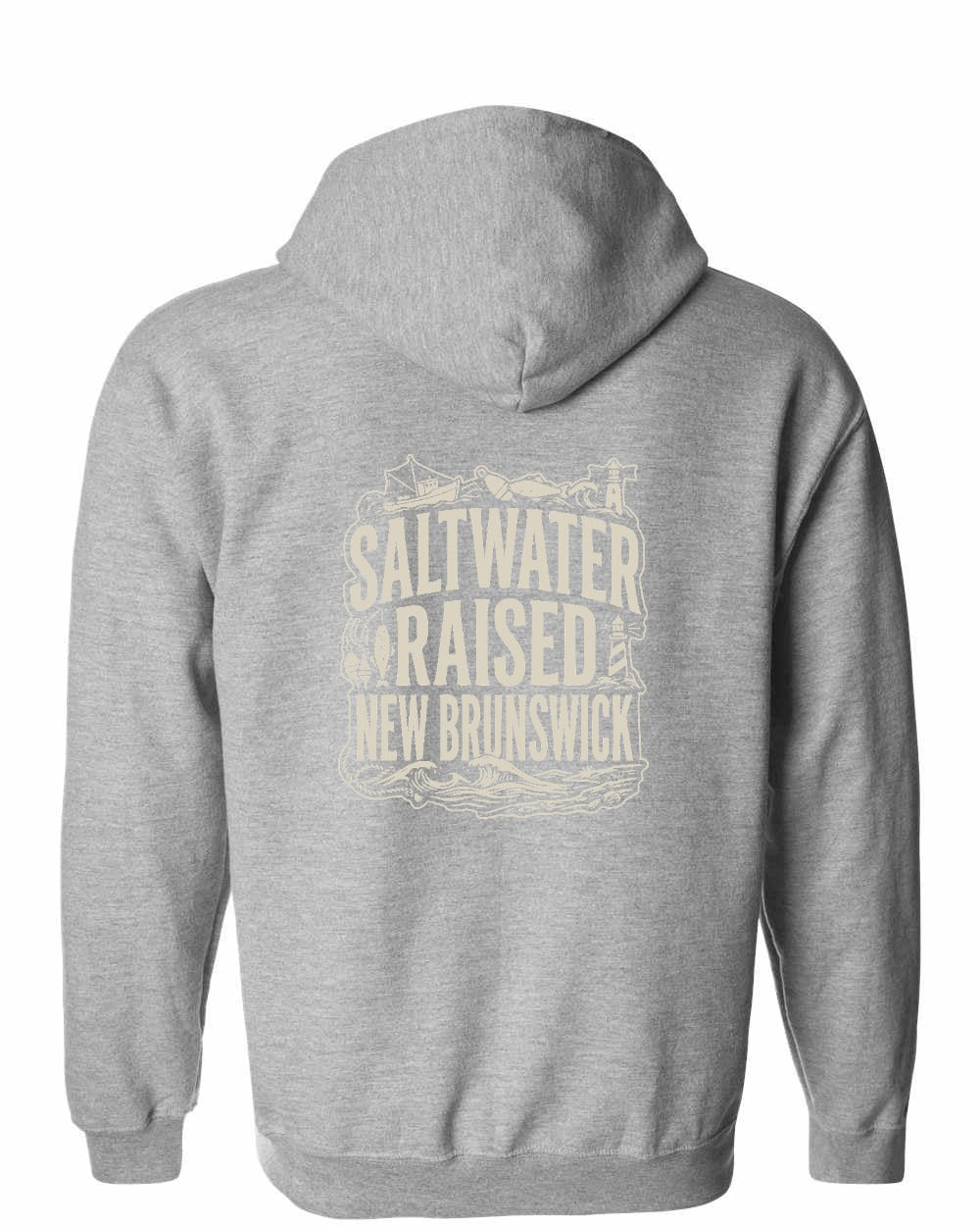 NB Saltwater Raised Folk Left Chest and Back Zip Hoodie - Unisex