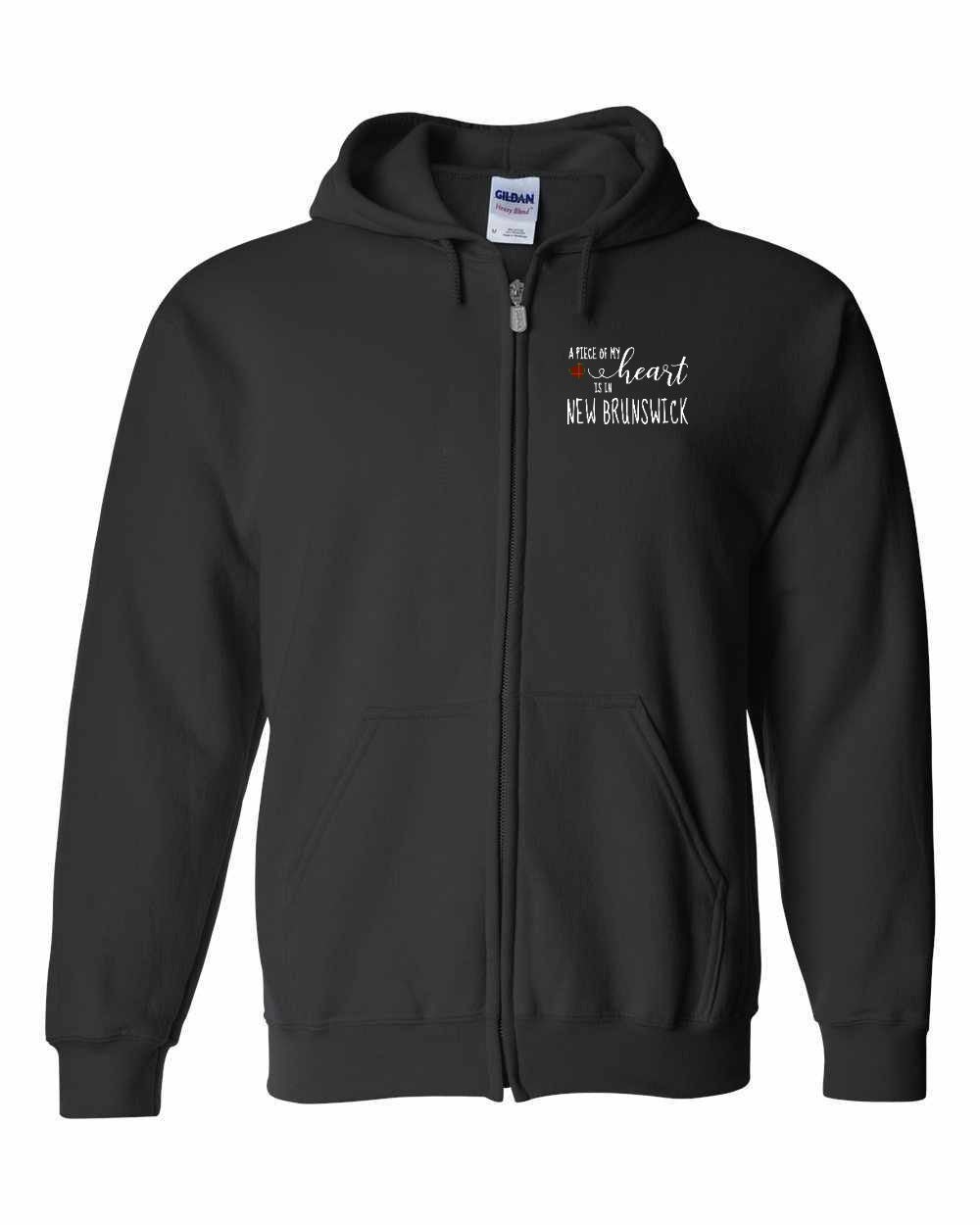 A piece of my Heart NB tartan heart Left Chest Zip Hoodie - Unisex