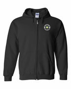 Born and Raised CB Heart Flag Left Chest Zip Hoodie - Unisex