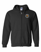Born and Raised NB Heart Flag Left Chest Zip Hoodie - Unisex