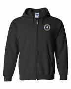 Born and Raised NFLD Heart Flag Left Chest Zip Hoodie - Unisex