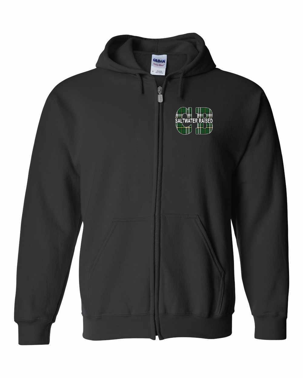Saltwater Raised CB Left Chest Zip Hoodie - Unisex