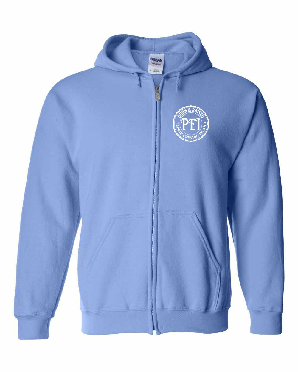 Born & Raised PEI Left Chest Zip Hoodie - Unisex