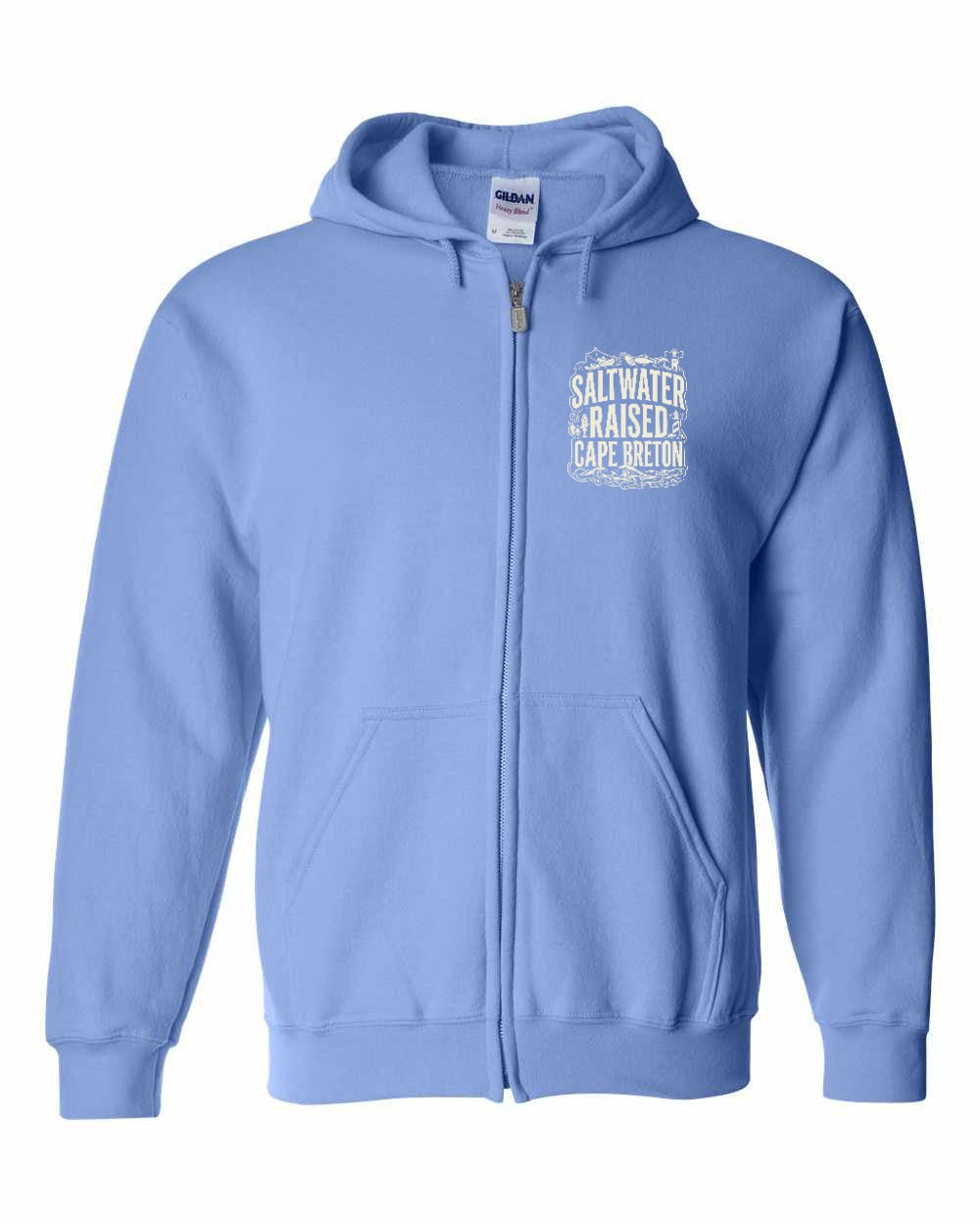 CB Saltwater Raised Folk Left Chest Zip Hoodie - Unisex