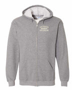 NFLD Saltwater Raised Sign Left Chest Zip Hoodie - Unisex