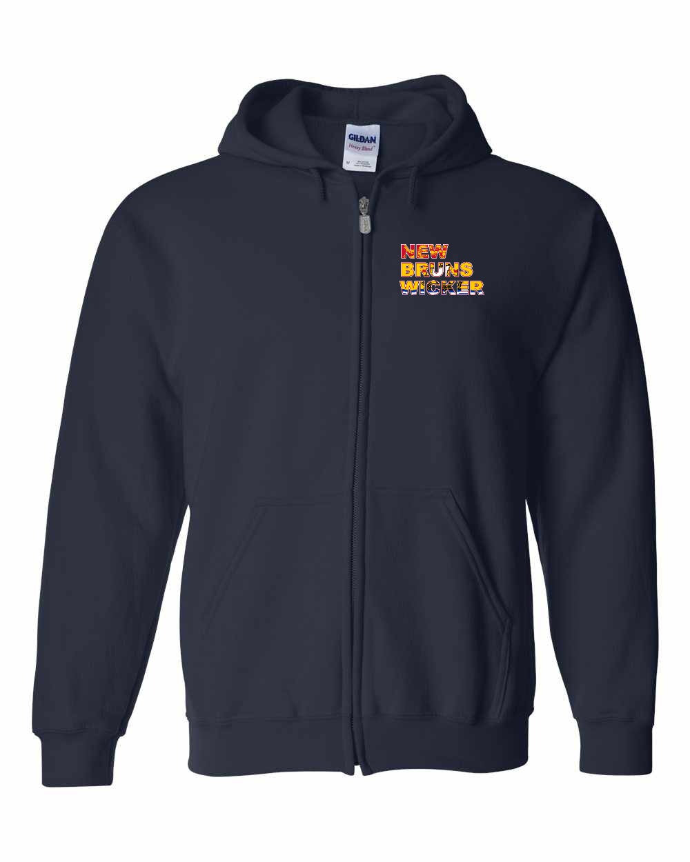 New Bruns Wicker Left Chest Zip Hoodie - Unisex