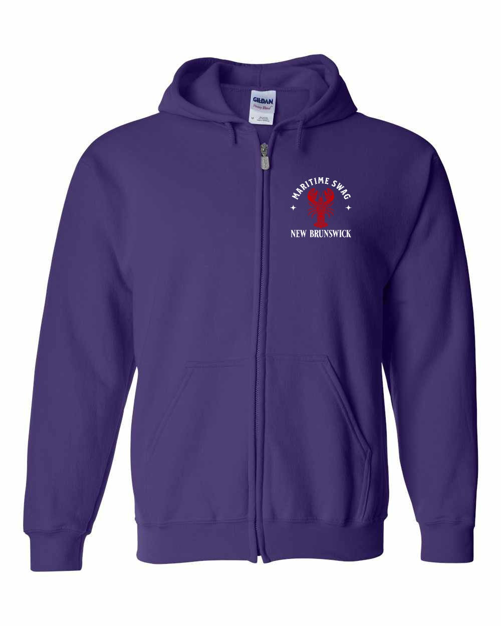 Maritime Swag NB Red Lobster Left Chest Zip Hoodie - Unisex