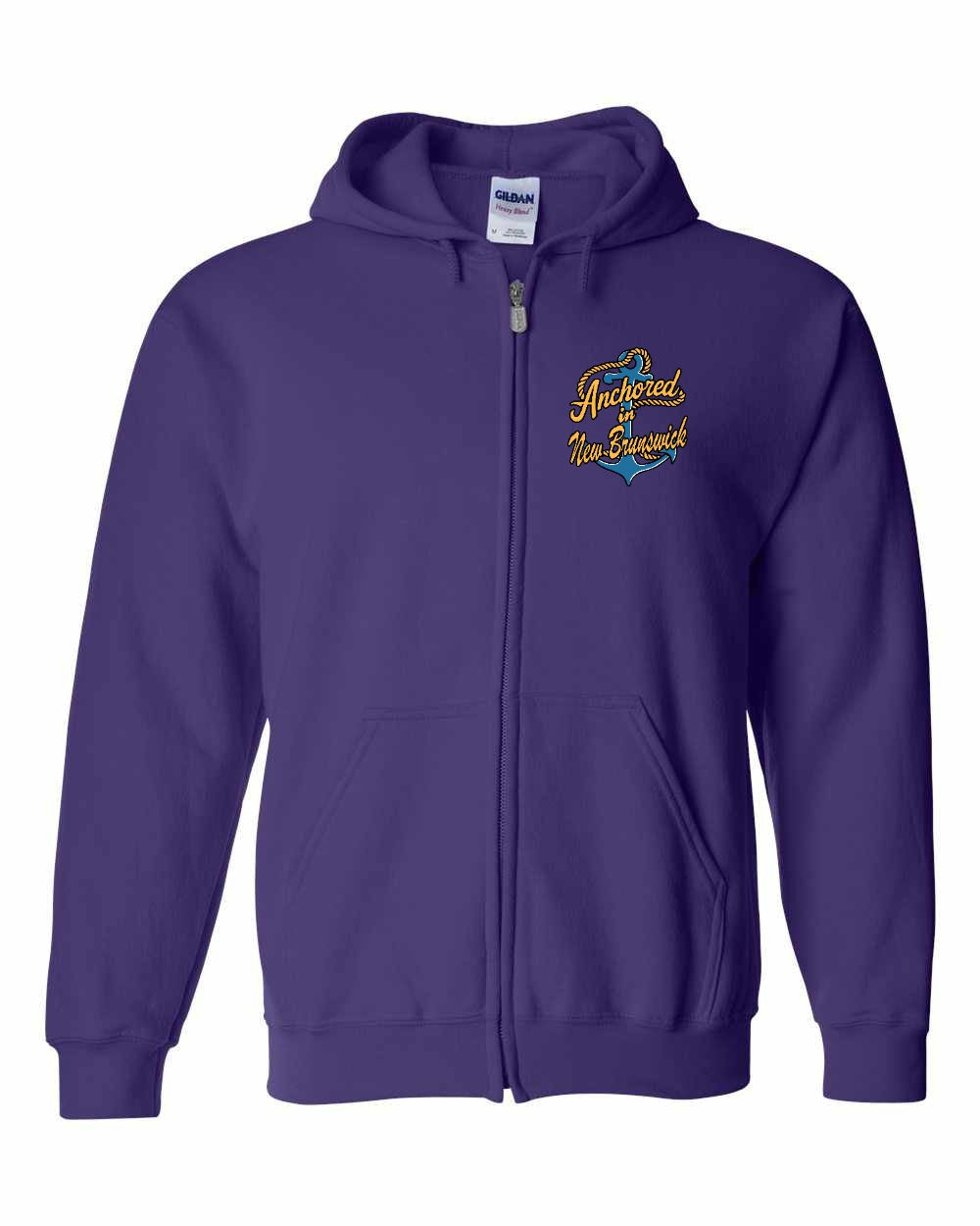 Anchored in NB Left Chest Zip Hoodie - Unisex