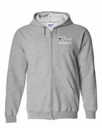 A piece of my Heart NB tartan heart Left Chest Zip Hoodie - Unisex