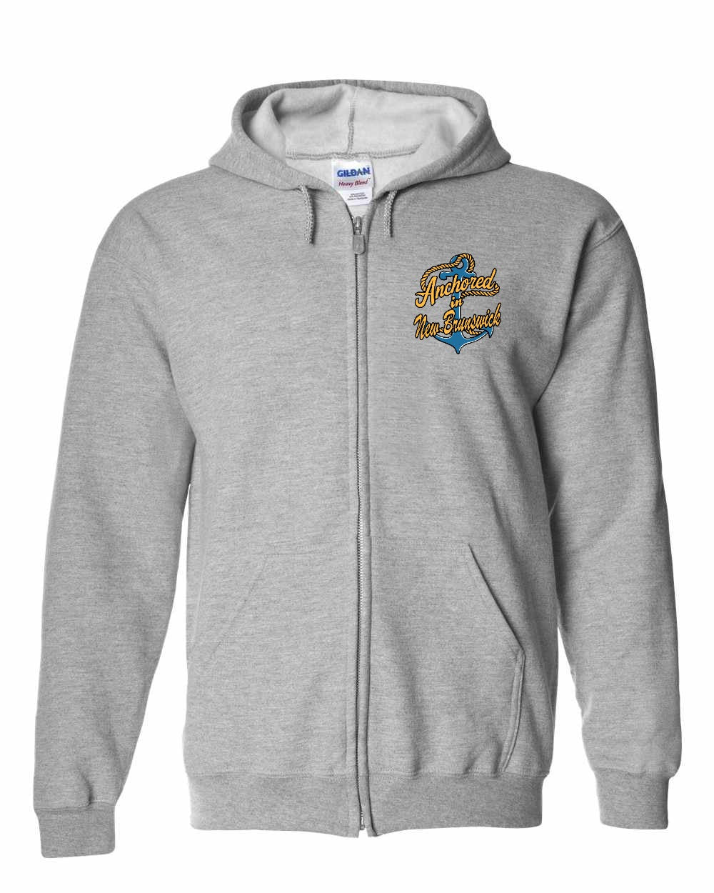 Anchored in NB Left Chest Zip Hoodie - Unisex