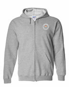 Born and Raised PEI Heart Flag Left Chest Zip Hoodie - Unisex