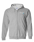 Living the PEI Life Blue Compass Left Chest Zip Hoodie - Unisex