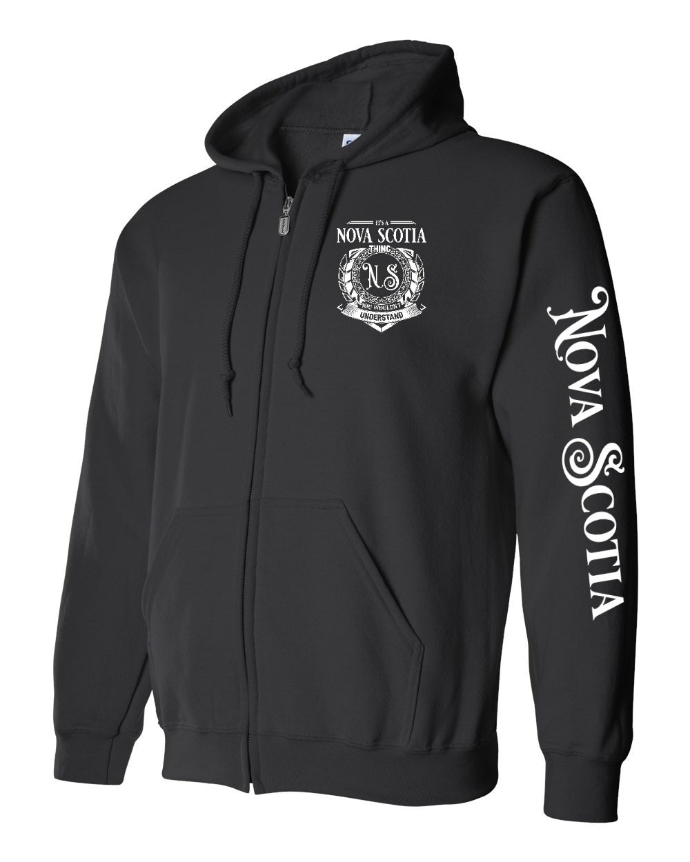 It's A NS Thing Left Chest and Sleeve Zip Hoodie - Unisex
