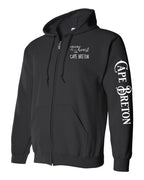 A piece of my Heart CB tartan heart Left Chest and Sleeve Zip Hoodie - Unisex