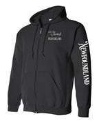 A piece of my Heart NFLD tartan heart Left Chest and Sleeve Zip Hoodie - Unisex