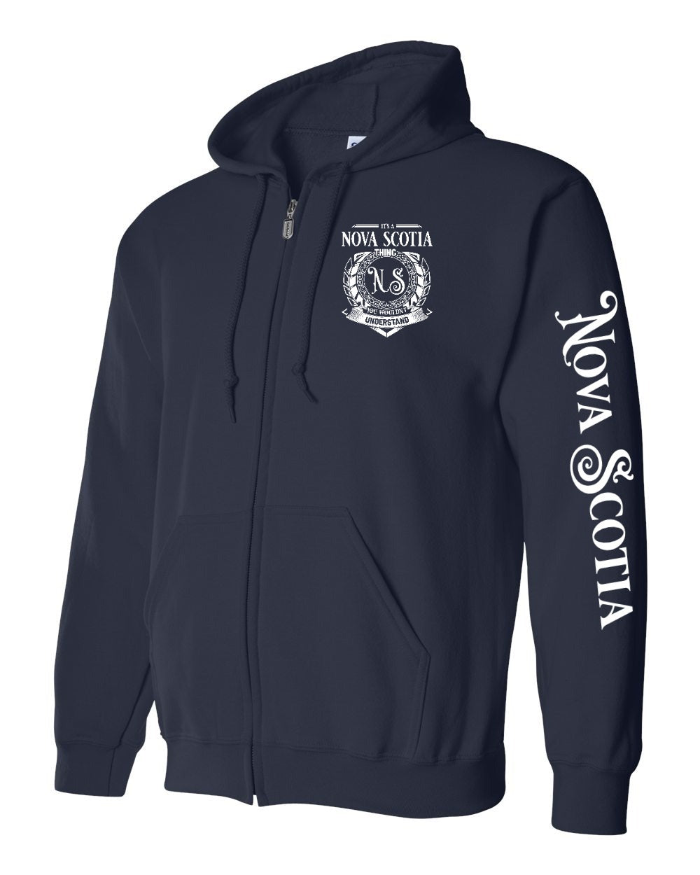 It's A NS Thing Left Chest and Sleeve Zip Hoodie - Unisex