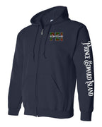 Saltwater Raised PEI Left Chest and Sleeve Zip Hoodie - Unisex