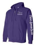 A piece of my Heart PEI tartan heart Left Chest and Sleeve Zip Hoodie - Unisex
