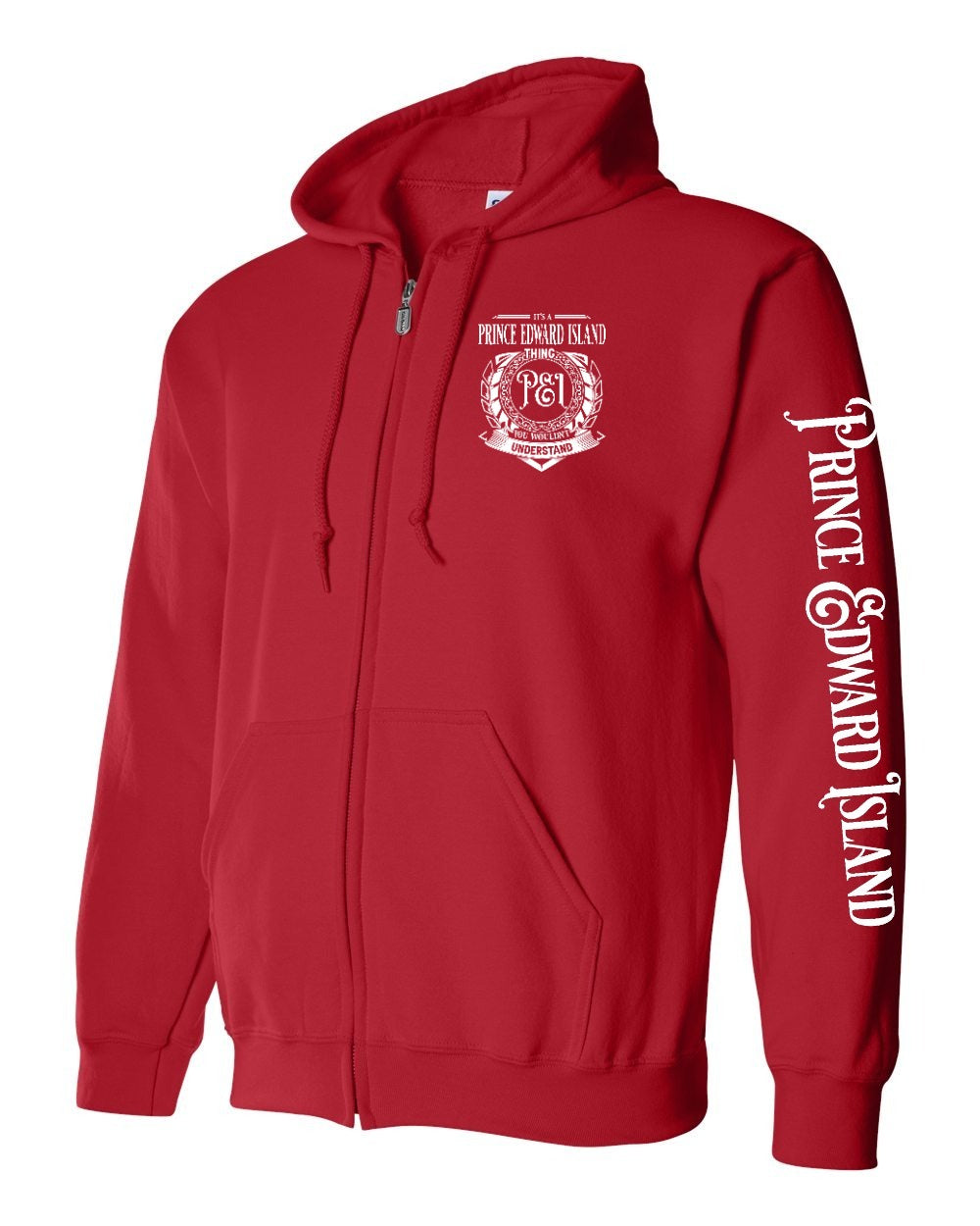 It's a PEI thing Left Chest and Sleeve Zip Hoodie - Unisex