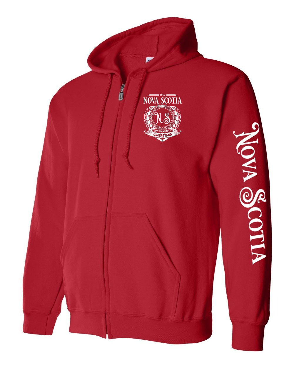 It's A NS Thing Left Chest and Sleeve Zip Hoodie - Unisex