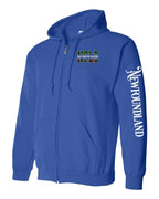 NFLD Saltwater Raised Left Chest and Sleeve Zip Hoodie - Unisex