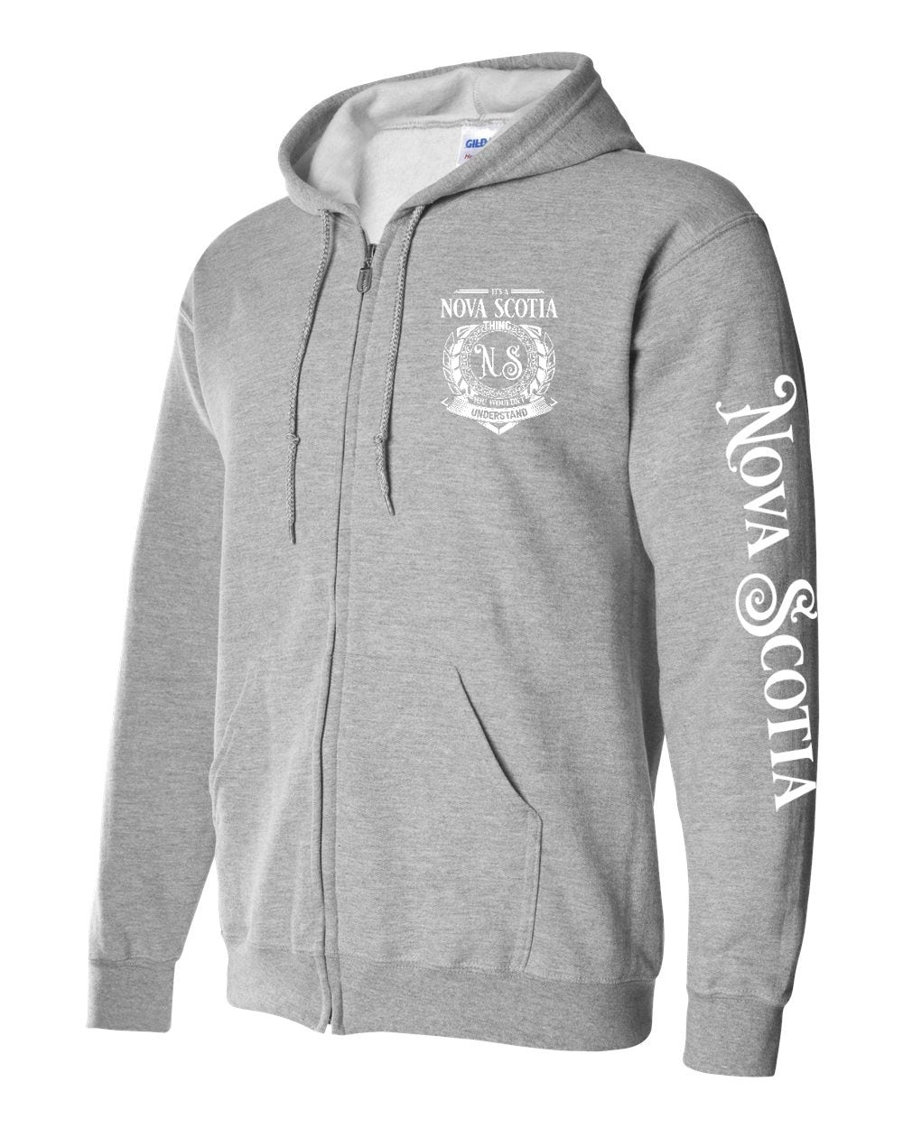 It's A NS Thing Left Chest and Sleeve Zip Hoodie - Unisex