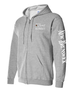 A piece of my Heart NB tartan heart Left Chest and Sleeve Zip Hoodie - Unisex