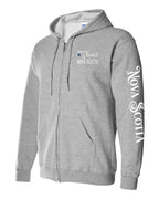 A piece of my Heart NS tartan heart Left Chest and Sleeve Zip Hoodie - Unisex